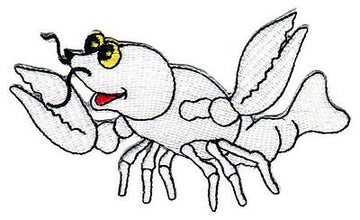 bb22★Krebs Krabbe Meer Tier Aufnäher Bügelbild Patch Bügelflicken 5,5 x 9,5 cm