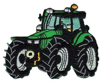 bf73★Traktor Grün Trecker Aufnäher zum aufbügeln Bügelbild Patch 8,0 x 6,5 cm