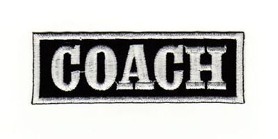 ag06★Coach Trainer Aufnäher zum aufbügeln Bügelbild Applikation Patch 9 x 3 cm