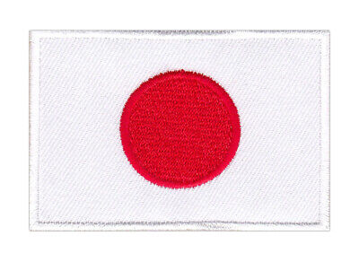 ak53★Japan Flagge Aufnäher zum aufbügeln Bügelbild Applikation Patch 4,7 x 7,2cm