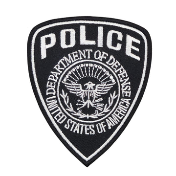 #ac31 Police Abzeichen Security Aufnäher USA Patch Applikation Bügelbild Karneval Fasching Kostüm Größe 7,5 x 9,0 cm