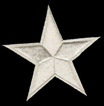 an23★Stern Silber Aufnäher aufbügeln Bügelbild Applikation Patch Star 9 x 9 cm