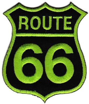 bc01★Route 66 Biker Aufnäher Bügelbild Applikation Patch Motorrad USA 7 x 8 cm