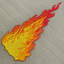 ae84★Feuer Flamme Aufnäher aufbügeln Bügelbild Patch Applikation 4,7 x 11,8 cm-2
