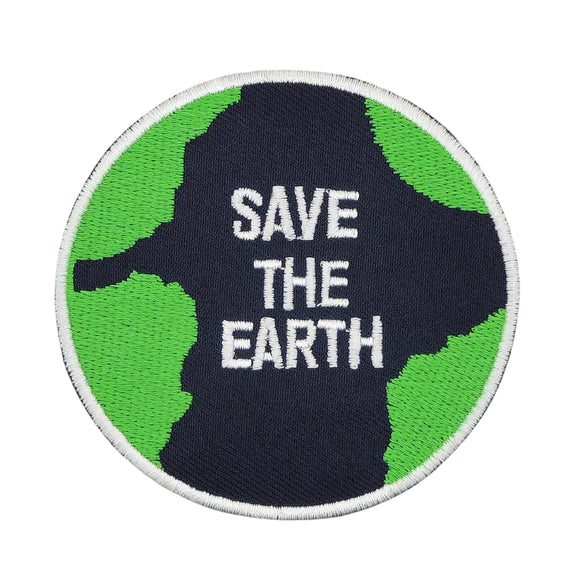 #ab54 Save the Earth Umweltschutz Erde Aufnäher Peace Bügelbild Applikation Größe 8,0 x 8,0 cm