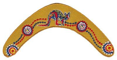 bf89★Boomerang Australien Aufnäher zum aufbügeln Bügelbild Patch Neu 11 x 5,2 cm