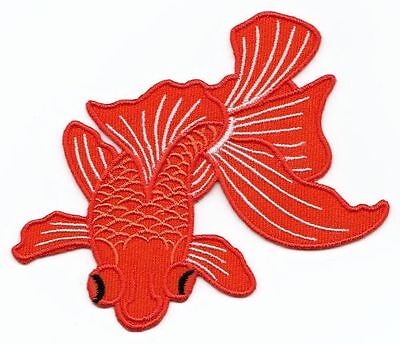 an48★Fisch Karpfen Bügelbild Applikation Aufnäher Patch Flicken Neu 9,7 x 8,5 cm