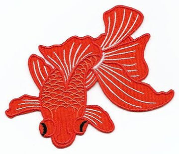 an48★Fisch Karpfen Bügelbild Applikation Aufnäher Patch Flicken Neu 9,7 x 8,5 cm