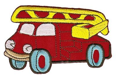 bf14★Feuerwehr Auto Aufnäher Bügelbild Applikation Patch Flicken 9,8 x 6,2 cm