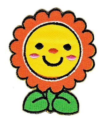 bf31★Sonnenblume Aufnäher Patch Bügelbild Applikation Bügelflicken 5,4 x 6,3 cm