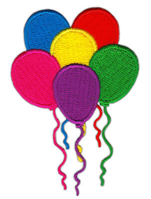 an53★Luftballon Gestickt Aufnäher aufbügeln Bügelbild Applikation 7,9 x 5,3 cm
