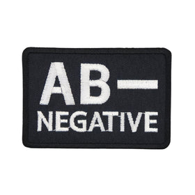 #be29 Blood group AB - Negative patch iron-on application patch size 7.5 x 5.0 cm