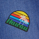 ag25★Hawaii Aufnäher Palme Bügelbild Applikation Patch Flicken 7,3 x 5,5 cm-7