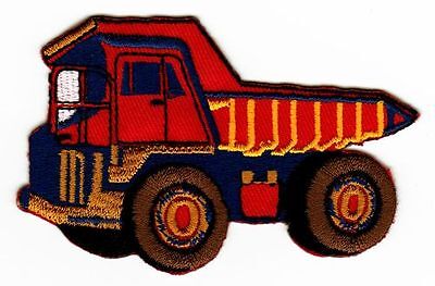 bb45★LKW Laster Kipper Aufnäher aufbügeln Bügelbild Patch Flicken 8,6 x 5,5 cm