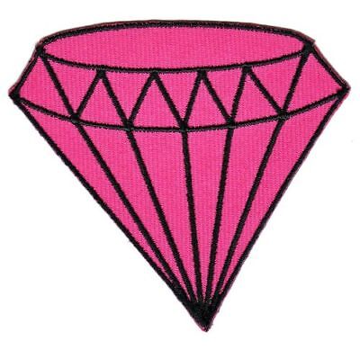 as56★Diamant Pink Aufnäher zum aufbügeln Bügelbild Patch Applikation 6,9 x 6,2cm