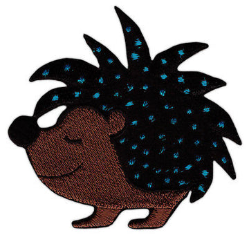 am03★Igel Aufnäher zum aufbügeln Bügelbild Patch Applikation Flicken 8 x 7,8 cm