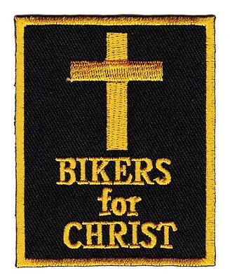 bf91★Biker For Christ Kreuz Aufnäher Bügelbild Patch Kutte Flicken 5,5 x 7 cm