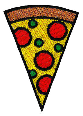 an15★Pizza Aufnäher zum aufbügeln Bügelbild Patch Bügelflicken Neu 5,5 x 7,7 cm