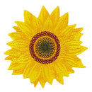 #ah83 Sonnenblume Blüte Aufnäher Patch Applikation Bügelbild Größe 6,5 x 6,5 cm-1