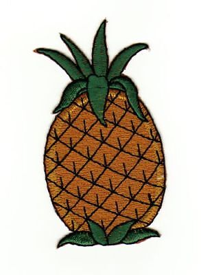 ag42★Ananas Aufnäher aufbügeln Bügelbild Applikation Patch Flicken 4,5 x 8,5 cm