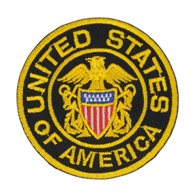 #ac54 United States of America USA Badge Patch Iron-On Application Size 6.0 x 6.0 cm