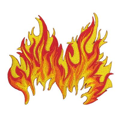 ag19★Feuer Flamme Aufnäher zum aufbügeln Bügelbild Patch Flicken 9,6 x 8,4 cm