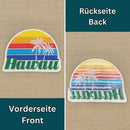 ak40★Hawaii Aufnäher Palme Bügelbild Applikation Patch Flicken 7,3 x 5,5 cm-5