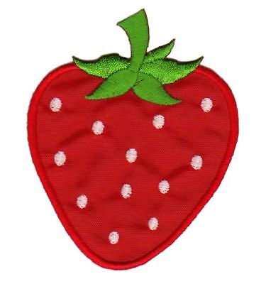 af49★Strawberry Red Iron-On Patch Applique Children 7 x 8.5 cm