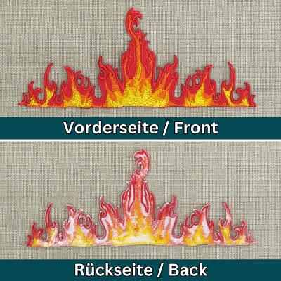 ag94★Feuer Flamme Aufnäher zum aufbügeln Bügelbild Patch Applikation 11,8 x 5 cm