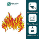 ag19★Feuer Flamme Aufnäher zum aufbügeln Bügelbild Patch Flicken 9,6 x 8,4 cm-3