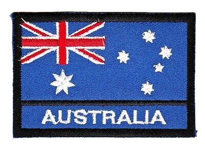 as91★Australia Flagge Aufnäher aufbügeln Bügelbild Patch Australien 7,3 x 4,9 cm