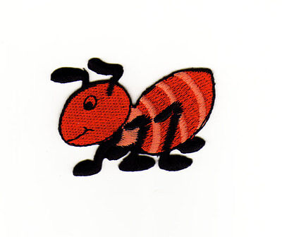 ah20★Ameise Aufnäher zum aufbügeln Bügelbild Applikation Patch Ant 5,5 x 4,5 cm