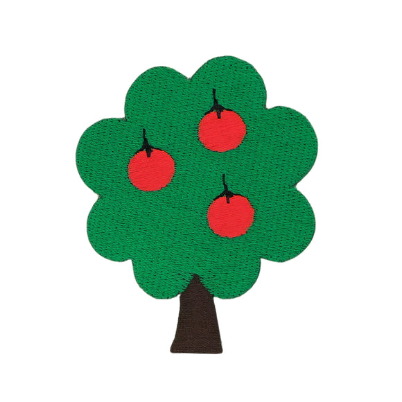 #ab02 Apfel Baum Aufnäher Bügelbilder Applikation Patch Größe 5,3 x 6,5 cm