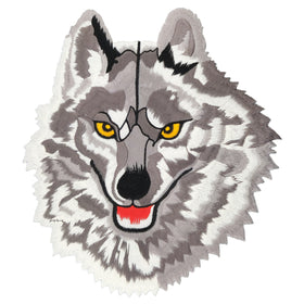 #Backpatch #01 Wolf Grau Rückenaufnäher Back Patch Groß 20 x 22 cm