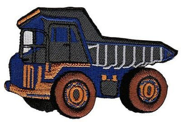 bf16★LKW Kipper Kipplaster Baustelle Aufnäher aufbügeln Bügelbild 8,5 x 5,5 cm