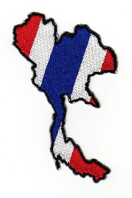af78★Thailand Flagge Aufnäher aufbügeln Bügelbild Applikation Patch 5,5 x 7,0 cm
