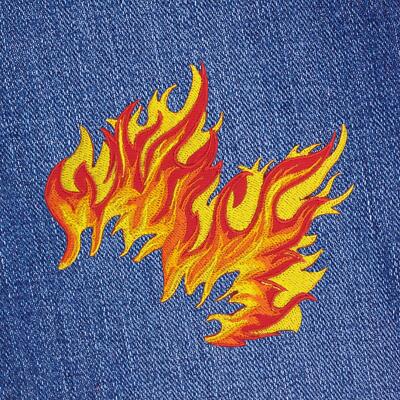 ag19★Feuer Flamme Aufnäher zum aufbügeln Bügelbild Patch Flicken 9,6 x 8,4 cm
