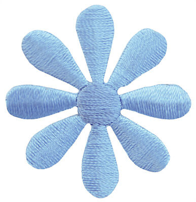 ap99★Blüte klein Blau Blume Aufnäher zum aufbügeln Bügelbild Patch 3,5 x 3,5 cm