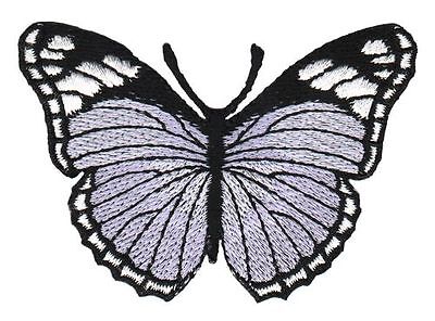 au28★Schmetterling Lila Aufnäher aufbügeln Bügelbild Patch Flicken★7,5 x 5,5 cm