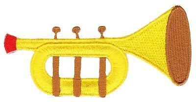 bg25★Trompete Aufnäher zum aufbügeln Bügelbild Patch Bügelflicken 9,5 x 4,6 cm