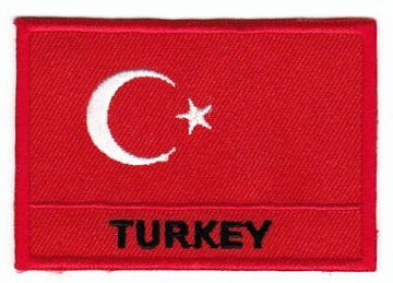 an32★Turkey Flagge Türkei Aufnäher zum aufbügeln Bügelbild Applikation 7 x 4,7cm