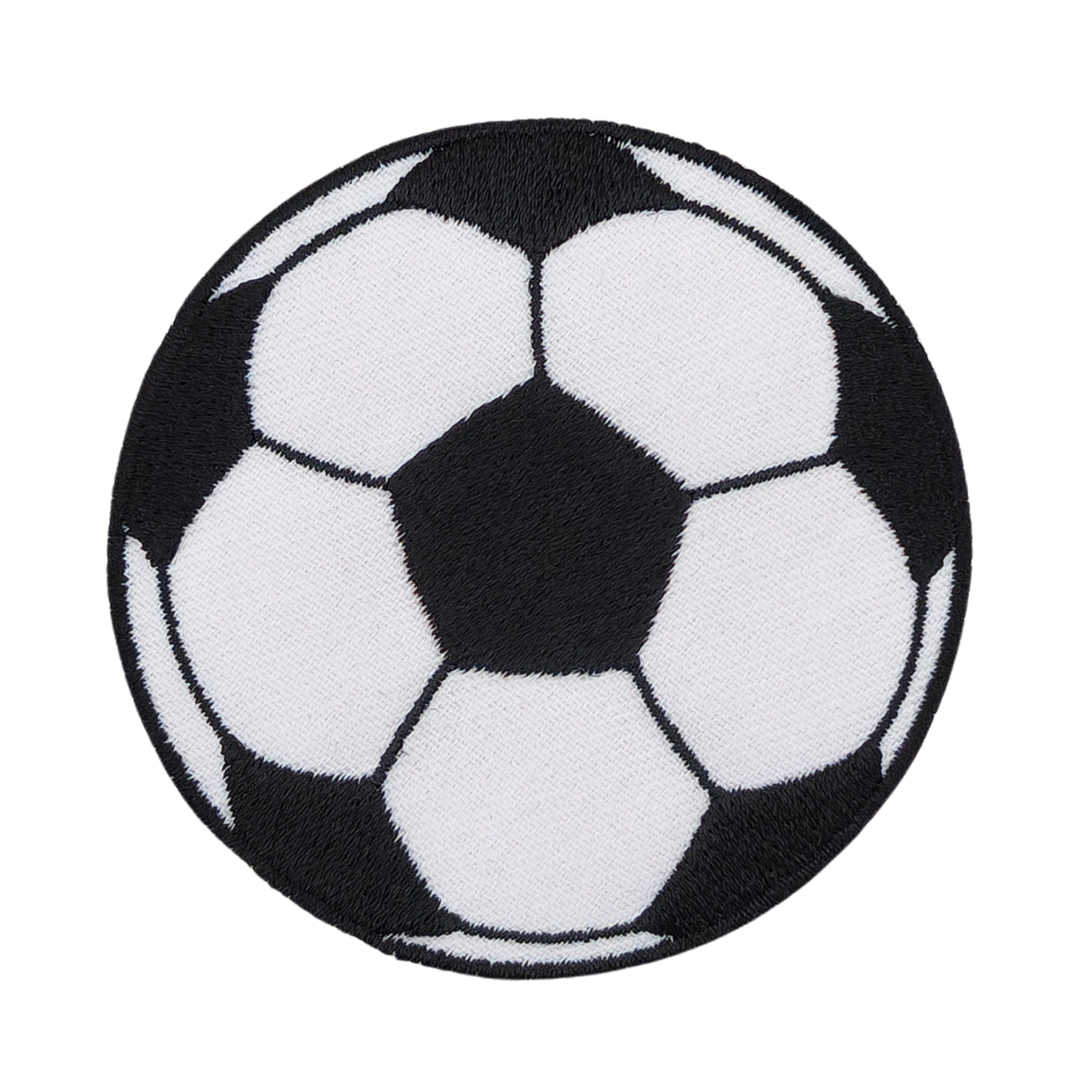 #ae35 Football Black White Ball Sport Patch Application Iron-On Patch Size 7.0 x 7.0 cm