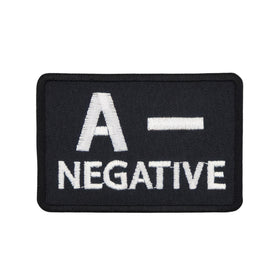 #be27 Blood Group A - Negative Patch Iron-On Application Patch Size 7.5 x 5.0 cm