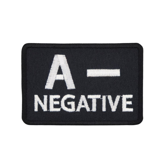 #be27 Blutgruppe A - Negativ Aufnäher Bügelbild Applikation Patch Größe 7,5 x 5,0 cm