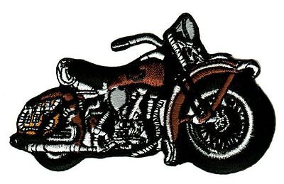 bb43★Motorrad Biker Aufnäher aufbügeln Bügelbild Bügelflicken Patch 9,5 x 5,6cm