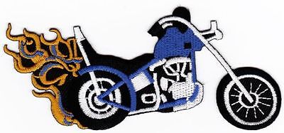 ao68★Motorrad Chopper Aufnäher aufbügeln Bügelbild Applikation Patch 12,5 x 7 cm