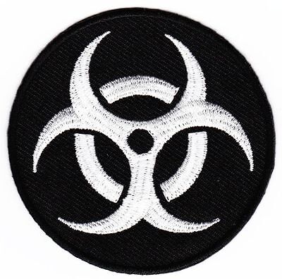 ao81★Biohazard  Biogefährdung Symbol Zeichen Aufnäher Bügelbild Patch Flicken