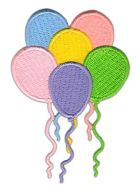 an61★Luftballon Gestickt Aufnäher aufbügeln Bügelbild Applikation 7,9 x 5,3 cm