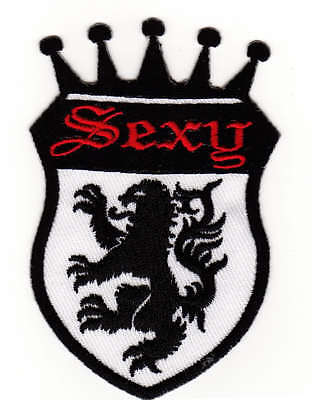 af67★SEXY Coat of Arms Lion Patch Iron-On Application Patch 9.5 x 6.5 cm