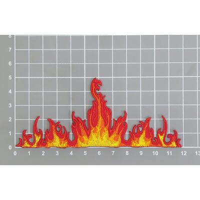 ag94★Feuer Flamme Aufnäher zum aufbügeln Bügelbild Patch Applikation 11,8 x 5 cm
